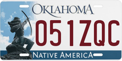 OK license plate 051ZQC