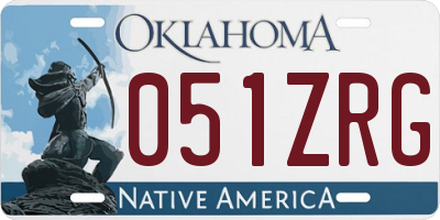 OK license plate 051ZRG