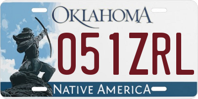 OK license plate 051ZRL