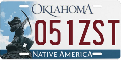 OK license plate 051ZST