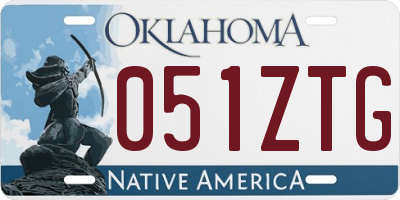 OK license plate 051ZTG