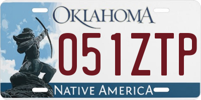 OK license plate 051ZTP