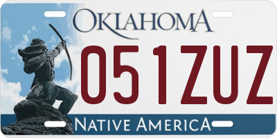 OK license plate 051ZUZ