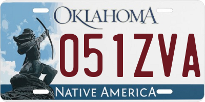 OK license plate 051ZVA