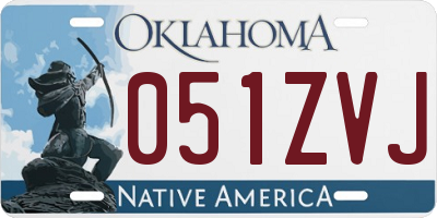 OK license plate 051ZVJ