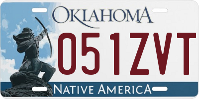 OK license plate 051ZVT