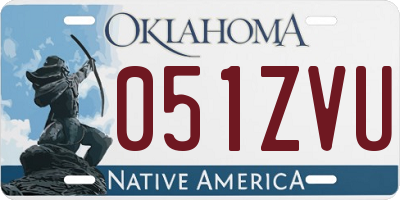 OK license plate 051ZVU