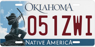 OK license plate 051ZWI