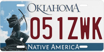 OK license plate 051ZWK