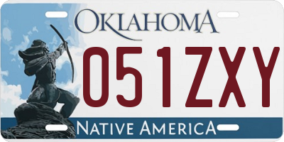 OK license plate 051ZXY
