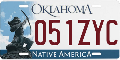 OK license plate 051ZYC