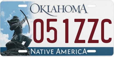 OK license plate 051ZZC