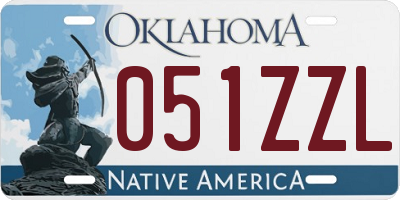 OK license plate 051ZZL