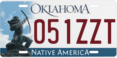 OK license plate 051ZZT