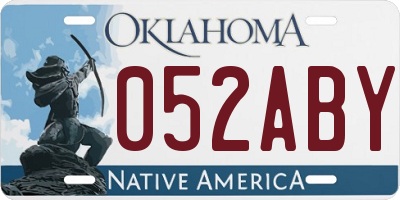 OK license plate 052ABY