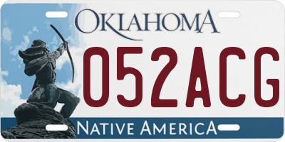 OK license plate 052ACG