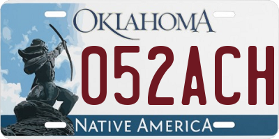 OK license plate 052ACH