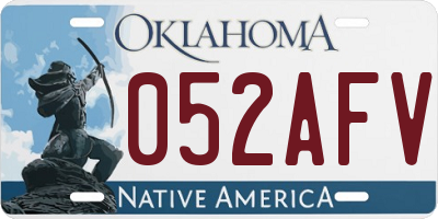 OK license plate 052AFV