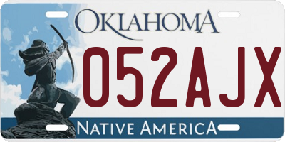OK license plate 052AJX