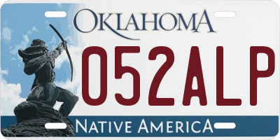 OK license plate 052ALP