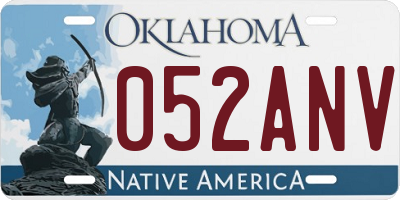 OK license plate 052ANV