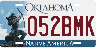 OK license plate 052BMK