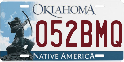 OK license plate 052BMQ