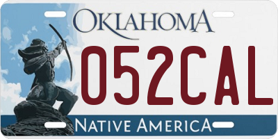 OK license plate 052CAL