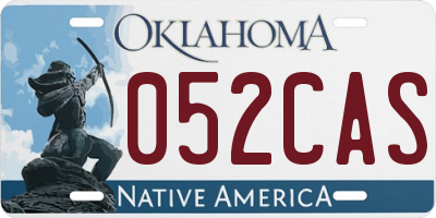 OK license plate 052CAS