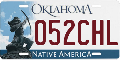 OK license plate 052CHL