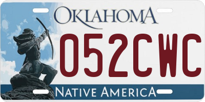 OK license plate 052CWC