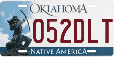 OK license plate 052DLT