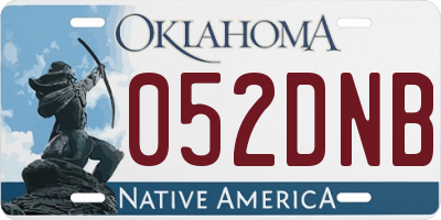 OK license plate 052DNB