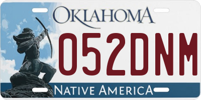 OK license plate 052DNM