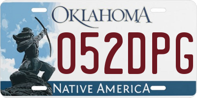 OK license plate 052DPG