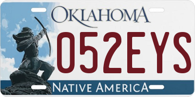 OK license plate 052EYS