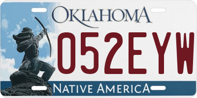 OK license plate 052EYW