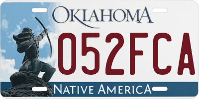 OK license plate 052FCA