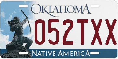 OK license plate 052TXX