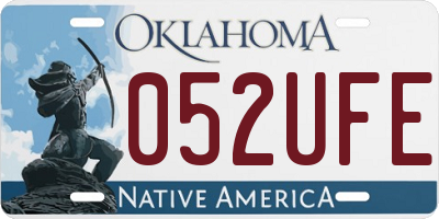 OK license plate 052UFE