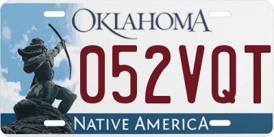 OK license plate 052VQT