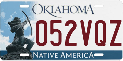 OK license plate 052VQZ