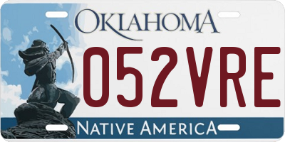 OK license plate 052VRE