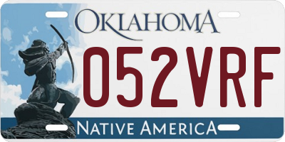 OK license plate 052VRF