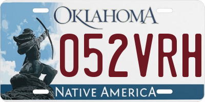 OK license plate 052VRH
