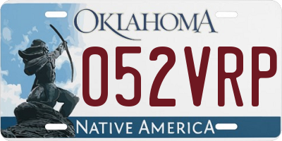 OK license plate 052VRP