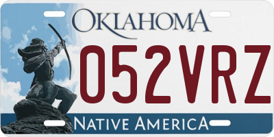 OK license plate 052VRZ