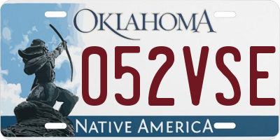 OK license plate 052VSE