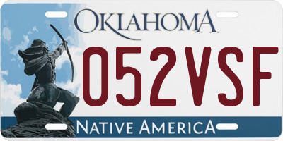 OK license plate 052VSF