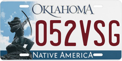 OK license plate 052VSG